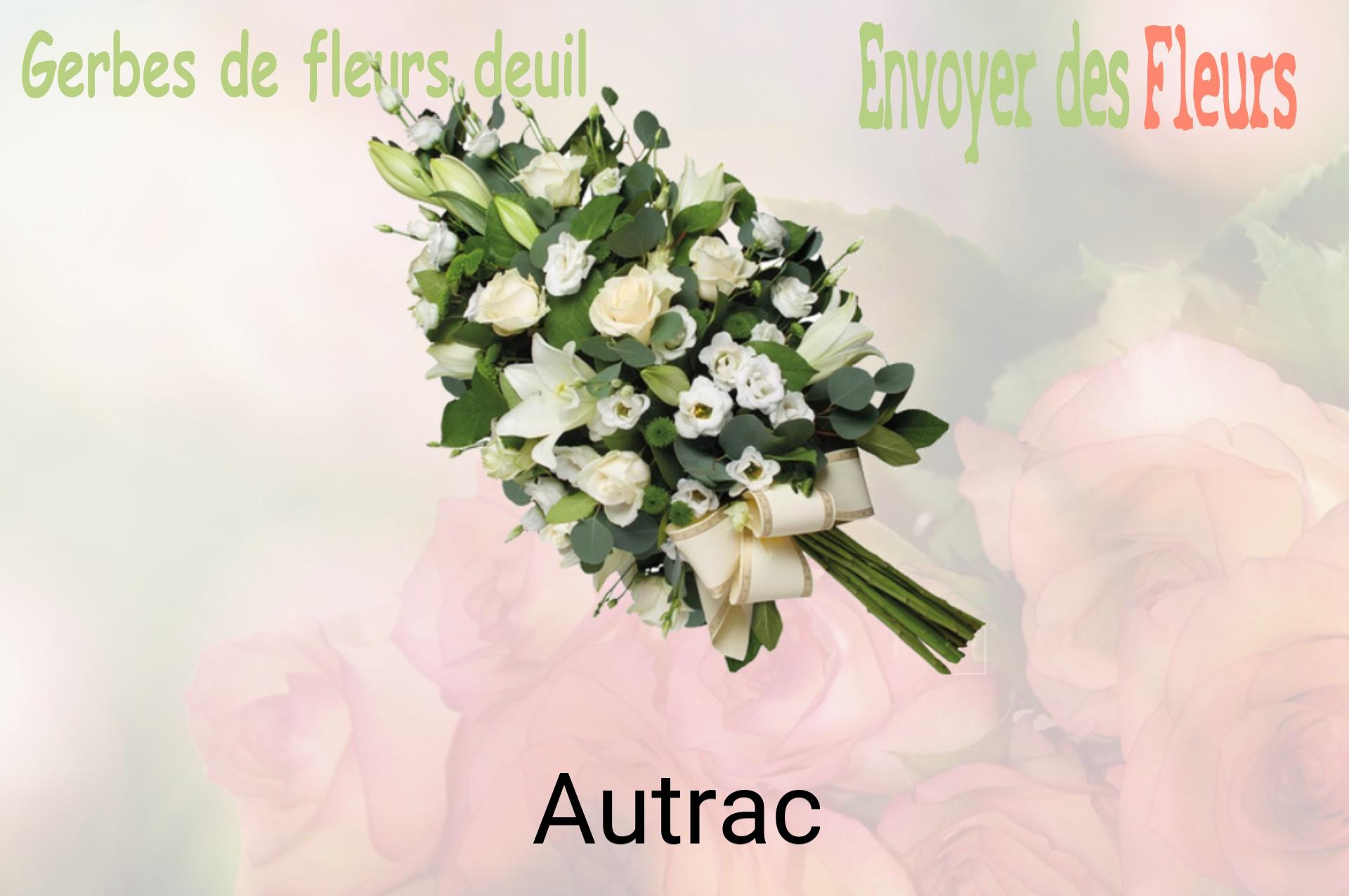 Gerbe de fleurs de deuil livrée à Autrac